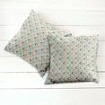 thumbnail image 6 of Ambesonne Retro Throw Pillow Cover 2 Pack, Aquatic Life Ocean Fish, 16", Salmon Brown Turquoise, 6 of 7