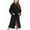 Black, variant on HAOTAGS Bathrobe for Teen Girls, Fall Winter Thickened Sleepwear Casual Loungewear Blue 7 Years