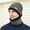 Grey, variant on Beanies,Beanie Hats Men's Winter Hat Cap Collar Set Plus Velvet Thick Knit Hat And Muffler Winter Hats,Hats for Men Navy