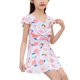 thumbnail image 1 of Rosa talla única (estiramiento adecuado para niños de 4 a 10 años, peso 25 kg) traje de baño para niñas vestido lindo de una pieza para niños pequeños traje de baño de princesa estilo centro turístico, 1 of 8