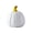 White, variant on HOARBOEG White Ceramic Pumpkin LED Jack-O-Lantern, Halloween Lighted Pumpkin Night Light, Quirky Glowing Tabletop Decoration, Hollow Smiling Face Desk Ornament for Fall Party Home Decor