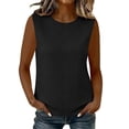 thumbnail image 7 of GUACER Womens Pointelle Tank Top Round Neck Eyelet Casual Sleeveless Blouse Lightweight Summer Camisole, 7 of 7