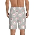 thumbnail image 3 of Kdxio Beautiful Rabbit1 Print Mens Sleep Shorts Bottoms Soft Comfy Pajama Wear Pants with Drawstring Pockets, 3 of 7