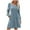 Light Blue, variant on cfhntfmh Women's Casual Dresses Fashion Square Neck Long Sleeve Flowy Mini Dress Soft Ribbed Knit Tiered Babydoll Dress