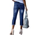 thumbnail image 3 of Women's high waist nine-point jeans fashion straight nine-point pants, 3 of 9
