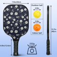 thumbnail image 4 of Pickleball Paddles Set,Pioneer Flower Floral Print Pattern Fiberglass Surface Pickleball Racket Set with 2 Indoor Outdoor Pickleball Balls and Pickleball Bag,Pickle-ball Equipment, 4 of 6