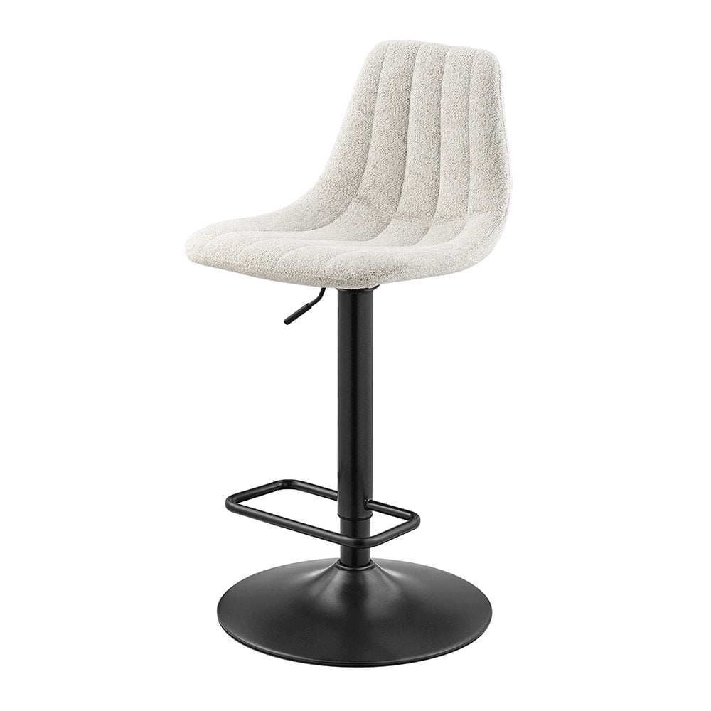 New Pacific Direct Robert 34" Fabric Swivel Bar Stools in Posh Ivory (Set of 2)