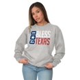 thumbnail image 3 of God Bless Texas Cute Christian Pride Sweatshirt for Men or Women Brisco Brands M, 3 of 6