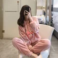 thumbnail image 3 of Ropa de dormir gruesa con forro polar para mujer, camisón de Panda bonito para otoño e invierno, ropa de franela para el hogar, ropa de maternidad cómoda para el hogar, 3 of 5