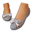 thumbnail image 2 of HOWPAY Jelly Mesh Ballet Flats for Women Hollow out Closed Toe Slip on Sandals Casual Lightweight Summer Beach Clear Jelly Shoes Grey 38, 2 of 9