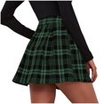 thumbnail image 4 of Idoravan Women's Basic Versatile Skirt Clearance Womens Layered Lattice Splicing Pleated Skirt High Waist Skirt, 4 of 9