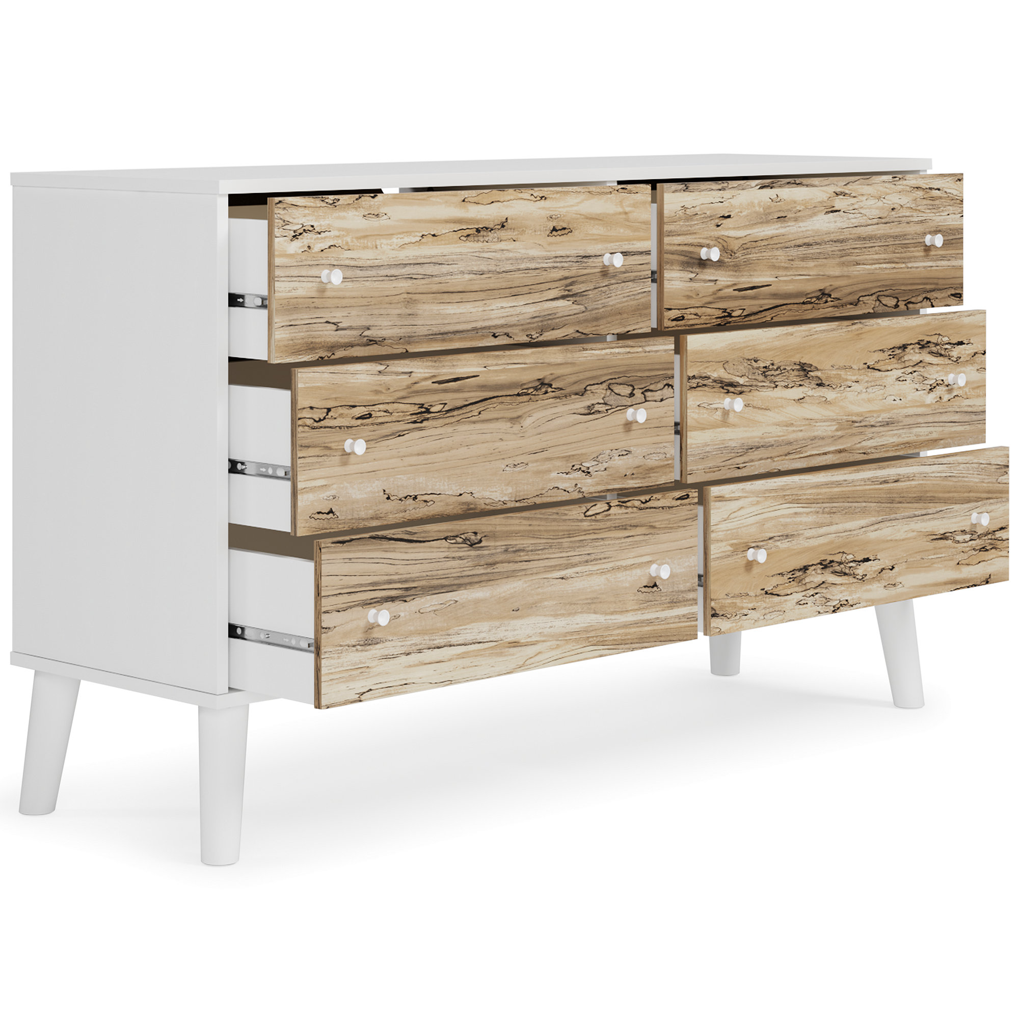Signature Design by Ashley Contemporary Piperton 6 Drawer Dresser, Two-tone Brown/White - image 3 of 7