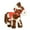 #003#- 1Pack, variant on Christmas Plush Horse Toy with Jingle Bells & Red Saddle, Brown and White Spotted Stuffed Animal for Kids Holiday Gifts