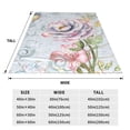 thumbnail image 3 of Honeii Vintage Rose Print Fleece Blanket - Throw Blanket for Bed, Sofa, Couch, Camping, and Travel , Microplush Ultra Soft Warm Blanket-60"x50", 3 of 7