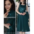 thumbnail image 3 of Vestido de lentejuelas GRACE KARIN para mujeres de mediana edad verde oscuro M, 3 of 4
