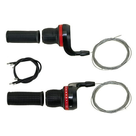 Twist Shift Grips - Fysho 1 Pair Bike Speed Shifter Derailleur Control Handle Twist Grip Gear Shift