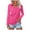 Hot Pink, variant on XUELUO Boho Tops For Women Autumn Winter Solid Color Lapel V Neck Long Sleeve Fashion Casual Shirts For Women T-shirts Holiday Wear,Pink,M