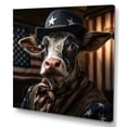 thumbnail image 2 of Designart "USA Cow Portrait" Animals Wall Art - Modern Red Cow Entryway Wall Art Print, 2 of 6