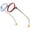 9377 Matte Blue Red, variant on HEPIDEM Multicolor Acetate Glasses Frame Women Round Heart Eyeglasses Optical Spectacles ( 9377 Matte Colorful )
