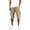Khaki-N1, variant on Men's Cargo Shorts Elastic Waist Long Blew Knee Capri Shorts Multi-Pocket Knee Length Cargo Short Pants Relaxed Fit Running Hiking Bottom,Gray S