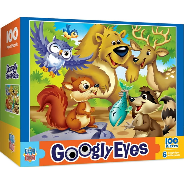 MasterPieces 100 Piece Googly Eye Jigsaw Puzzle Woodlands 11.5"x15