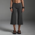 thumbnail image 2 of Babaley Womens Capri Yoga Pants High Waist Flared Lounge Trousers Pull On Stretch Comfy Casual Daily Workout Gym Sports Bottoms, 2 of 9