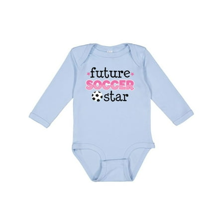 

Inktastic Future Soccer Star Girls Gift Baby Girl Long Sleeve Bodysuit