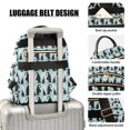 thumbnail image 3 of FORMRS Mini Backpack Purse for Women Quilted Travel Daypack Casual Shoulder Bag, Green Penguins Pattern, 3 of 7