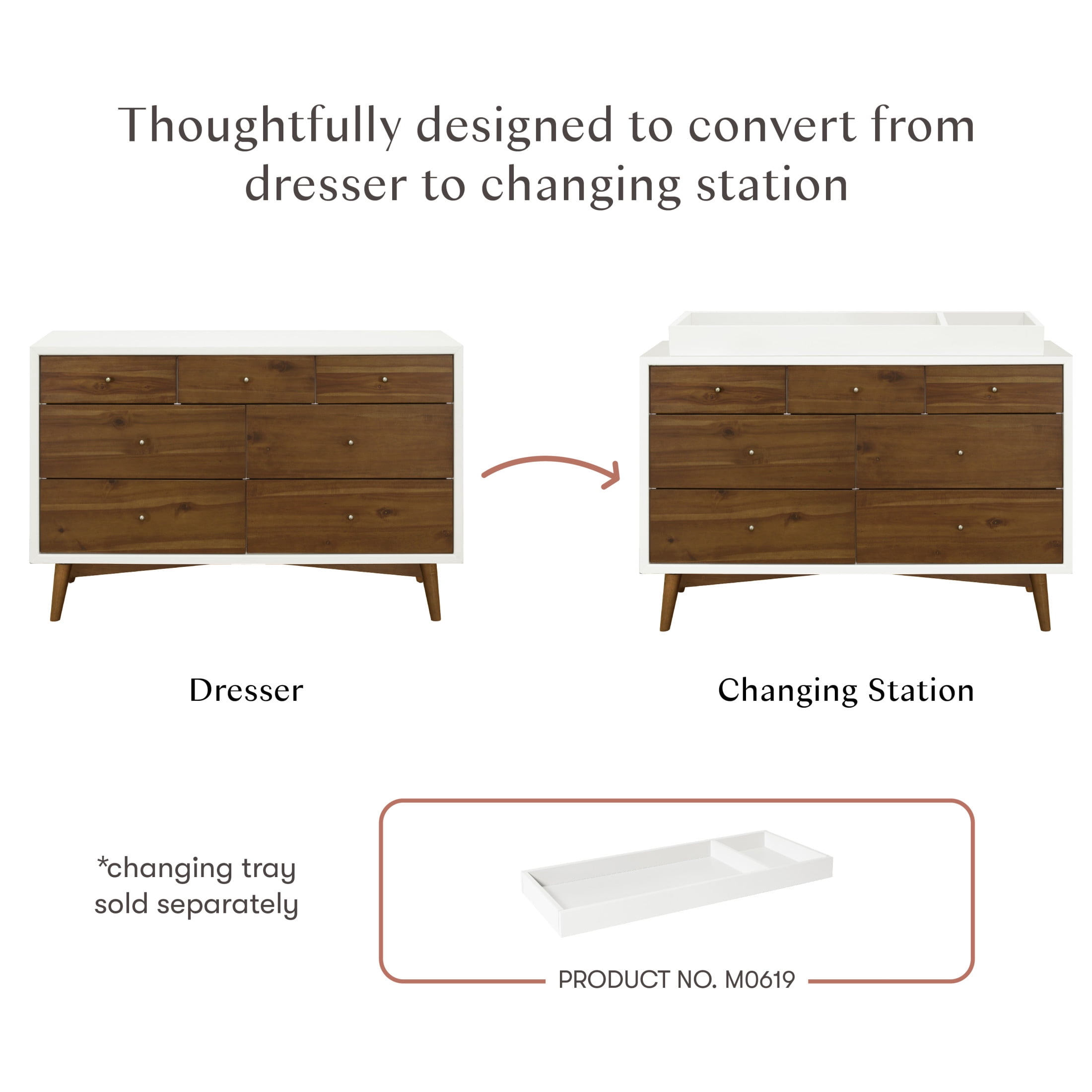 Babyletto Palma 7-Drawer Wide Assembled Dresser (53")