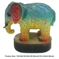 thumbnail image 2 of Lámpara de mesa retro de vidrio, lámpara de mesita de noche teñida de resina, adorno para el hogar (elefante), 2 of 7
