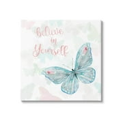 Believe In Yourself Butterfly Phrase Animals & Insects Graphic Art Gallery Wrapped Canvas Print Wall Art