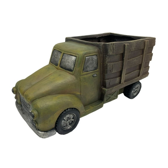 Esschert Design Stake Box Truck Outdoor Garden Planter - 21.5" - Green and Brown