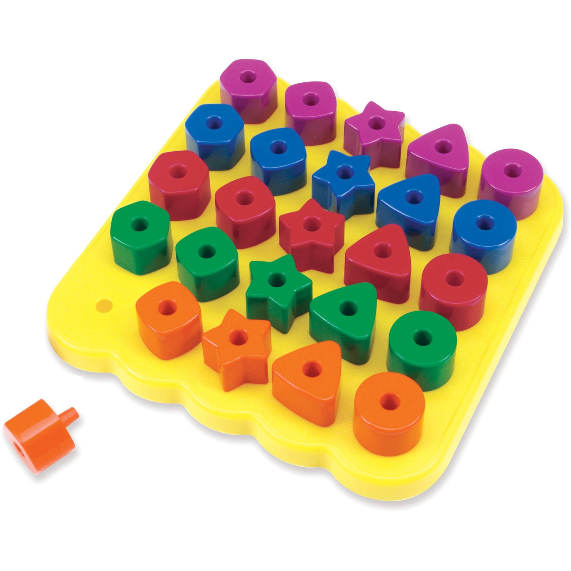 Learning Resources, LRNLER1572, Stacking Shapes Pegboard, 1 Set