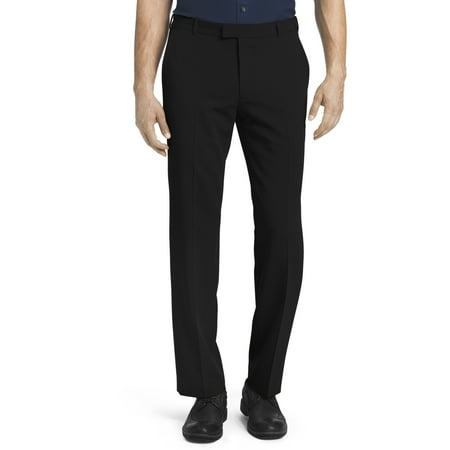 Van Heusen Men's Flex Straight Fit Flat Front Pant, Black, 38W x 30L ...