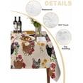 thumbnail image 5 of Farmhouse Rooster Suqare Tablecloth - 60 x 60 Inch, Vintage Watercolor Flowers Beige Waterproof & StainResistant Tablecloth, Washable Oil-proof Table Cover for Dining/Party/Wedding/Camping/Buffet, 5 of 9