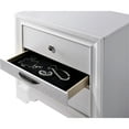 thumbnail image 2 of Modern White Nightstand Featuring 2 Drawers And Hidden Compartment With Silver Accents Transitional Style In Storage, 2 of 3