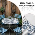 thumbnail image 2 of Blue Fruit Round Tablecloth for 55-60 Inch Tables,Fitted Table Cover with Elastic Edge,Vintage Plant Nature Botanical Flower Floral Waterproof Outdoor Table Cloth Protector for Patio Garden Dinner, 2 of 9
