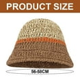 thumbnail image 2 of Sombrero de pescador de algodón y lino de punto sencillo e informal con circunferencia de 56-58 cm, color a juego, transpirable, para verano, 2 of 5