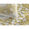 thumbnail image 3 of Ambesonne Victorian Quilted Coverlet 3 Pcs, Floral Baroque Round, Queen Size, Cream Yellow, 3 of 4