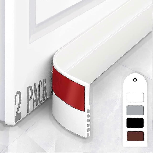 2 Pack Self-Adhesive Door Draught Excluder Tape, Weather Stripping Soundproof Seal Strip