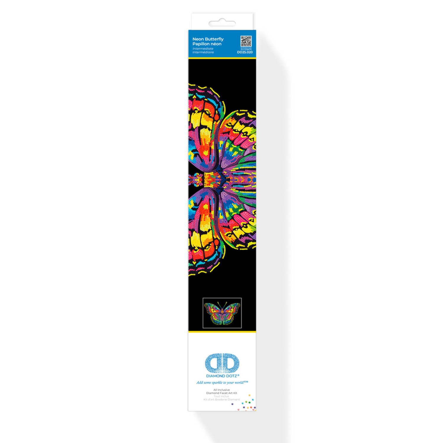 Diamond Dotz Neon Flock Butterfly Diamond Painting Kits for Adults - Colorful Diamond Art Kits a Relaxing Creative Craft Kit with Dotz Gems 14x18