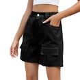 thumbnail image 5 of Cargo Shorts for Women Breathable and Lightweight Elastic Waist Shorts Straight Leg and 6 Pockets, 5 of 8