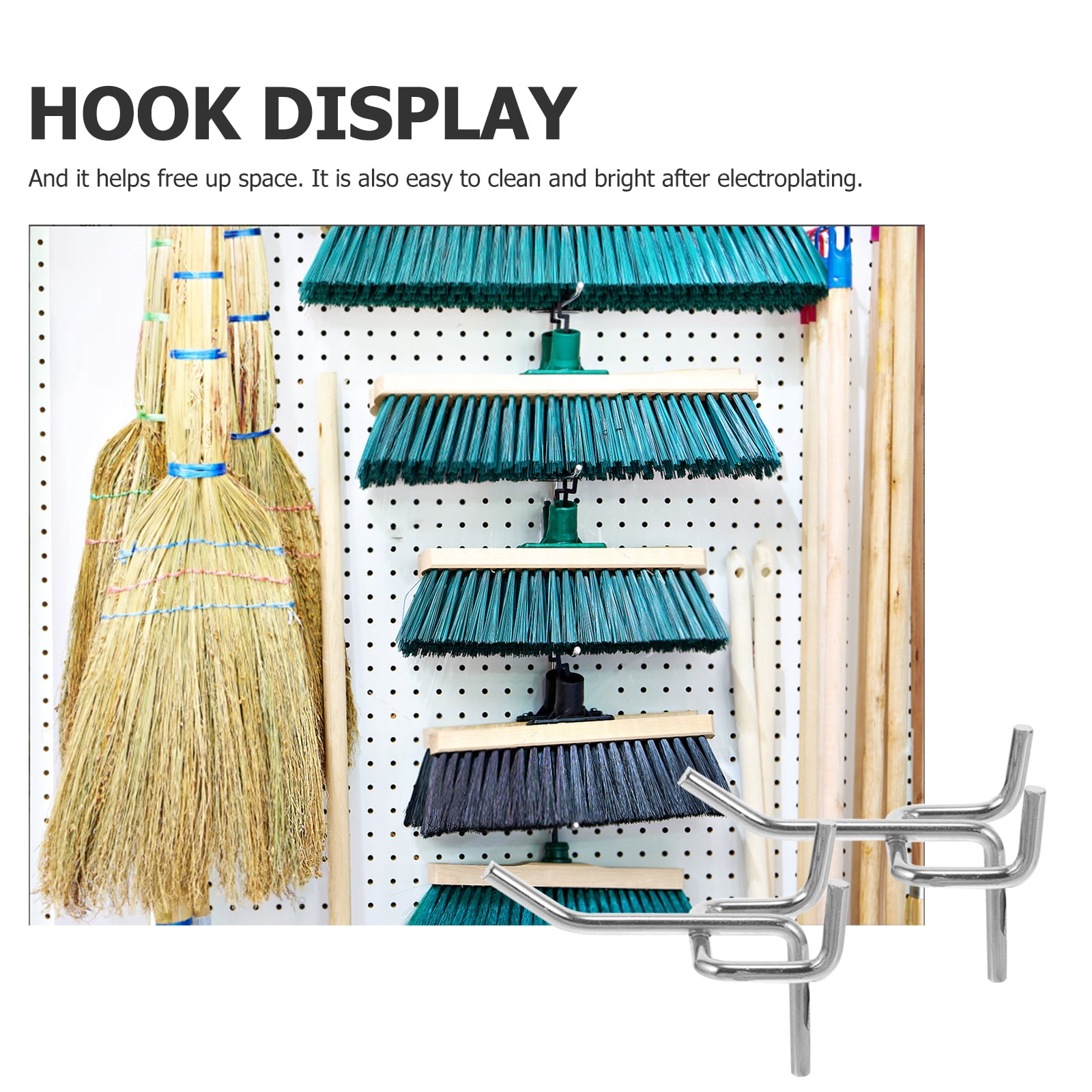 Baluue Metal Pegboard Hooks, , 50 Pieces - Peg Board Display Hangers for Organizing Tools and Accessories