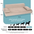 thumbnail image 4 of Sofá Cama Ortopédica ESQUIMAL Champagne Extra Grande para Perros y Mascotas con Funda Lavable, 4 of 6