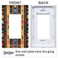 thumbnail image 3 of Yayeee Rocker Switch Wall Plate 2-Gang 4.7"x4.6" Home Decorative Outlet Cover, Orange Geometric, 3 of 6