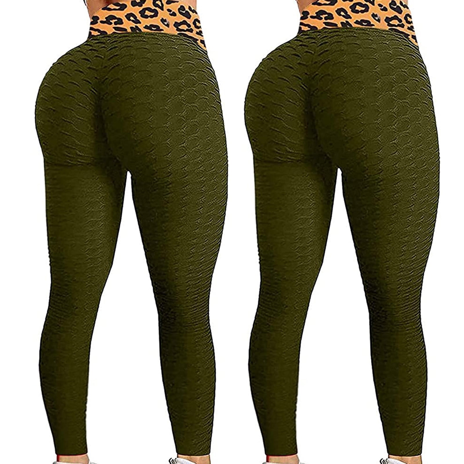 Daqian Plus Size Leggings Clearance 2PC Women Fashion Print Yoga Pants
