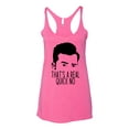 thumbnail image 2 of That's a Real Quick No David TV Quote Pop Culture Tri-Blend Racerback Tank Top, Vintage Pink, X-Large, 2 of 3
