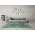 thumbnail image 3 of Ahgly Company Machine Washable Indoor Rectangle Persian Turquoise Blue Traditional Area Rugs, 2' x 3', 3 of 4