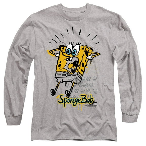 Spongebob Shocking! Unisex Adult Long-Sleeve T Shirt