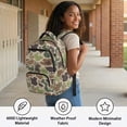 thumbnail image 3 of Yuyamidu Green Duck Camo Boys Girls Backpack 17 Inch Large Capacity Bookbag Water-Resistant Polyester Daypack, for Elementary School and Outdoor Travel Hiking, Back to School, 3 of 8
